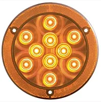 OPTRONICS STL43ABXP 10 Led Rnd S/T/T;Reflex Flange;Amb;