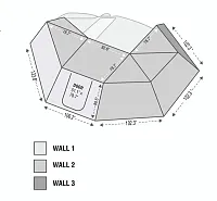 OVERLAND VCL 18099910 Nomadic Awning 270 - Side Wall 1 Wi