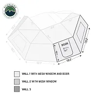 OVERLAND VCL 18129910 Nomadic Awning 270 - Side Wall 1 Wi