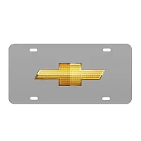 PILOT/BULLY LP011B Lic.Plate 3D Chr Chev Lg