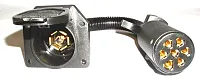 POLLAK 12724EP 7-Way Hd Pin Plug To 7-Wa