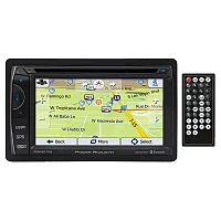 Power Acoustik 6.2" D.Din Am/Fm/Cd/Dvd/Usb/Bt Navigation