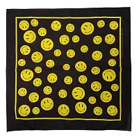 Pet Edge Everyday Bandanna - Black w/ Smily Face