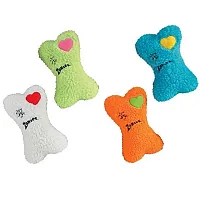 Pet Edge Embroidered Berber Bones 8in - Pink
