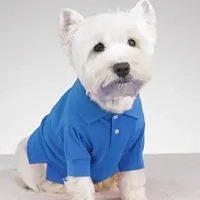 Pet Edge Preppy Puppy Polos - Cape Blue - X Large