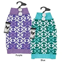 Zack & Zoey Zack & Zoey Elements Snowflake PomPom Sweater-SM-Purple
