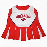 Pets First Arkansas Cheerleader Dog Dress - X-Small