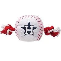 Pets First Houston Astros Nylon Baseball Rope Tug Toy