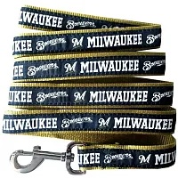 Pets First Milwaukee Brewers Pet Leash by Pets First - Medium