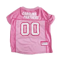Pets First Carolina Panthers Pink Pet Jersey - Medium