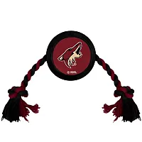 Pets First Arizona Coyotes Pet Hockey Puck Rope Toy