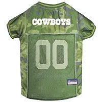 Pets First Dallas Cowboys Pet Camo Jersey - Medium