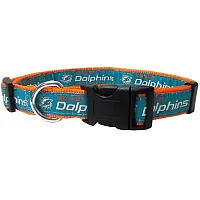 Pets First Miami Dolphins Pet Collar by Pets First - Large