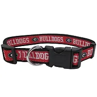 Pets First Georgia Bulldogs Pet Collar by Pets First - Large