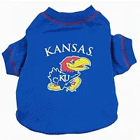 Pets First Kansas Jayhawks Dog Tee Shirt - Medium