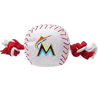 Pets First Miami Marlins Nylon Baseball Rope Tug Toy