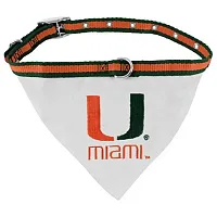 Pets First Miami Hurricanes Collar Bandana - Large