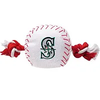 Pets First Seattle Mariners Nylon Baseball Rope Tug Toy