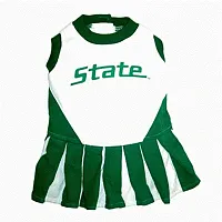 Pets First Michigan State Cheerleader Dog Dress - X-Small