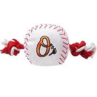 Pets First Baltimore Orioles Nylon Baseball Rope Tug Toy