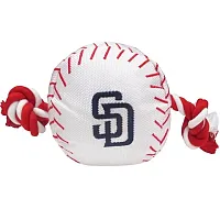 Pets First San Diego Padres Nylon Baseball Rope Tug Toy