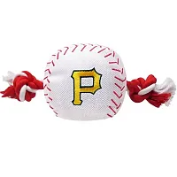 Pets First Pittsburgh Pirates Nylon Baseball Rope Tug Toy