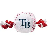 Pets First Tampa Bay Rays Nylon Baseball Rope Tug Toy