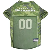 Pets First Seattle Seahawks Pet Camo Jersey - Large