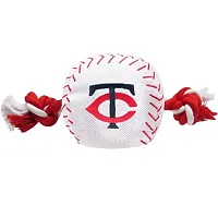 Pets First Minnesota Twins Nylon Baseball Rope Tug Toy