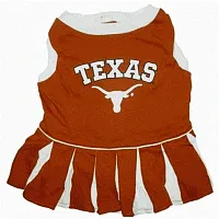 Pets First Texas Longhorns Cheerleader Dog Dress - Medium