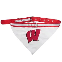 Pets First Wisconsin Badgers Dog Collar Bandana - Large