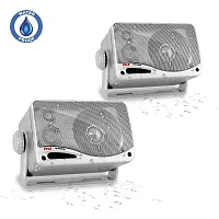 Pyle 3.5&quot; 3-Way Mini Box Speaker System Silver