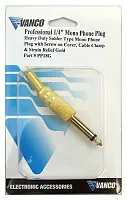 Vanco Pp18Gx Vanco - 1/4&quot; Gold Shielded 2 Conductor Mono Phone P