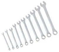 PERFORM TOOL W30202 10 Pc Sae Polish Std Wrench Set