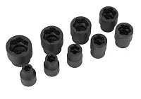 PERFORM TOOL W38916 9Pc 3/8&#039; Dr Sae Bolt Extractor