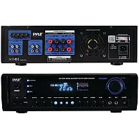 Pyle Pt390Btu 4-Channel 300-Watt-Max Bluetooth Amplifier/Receiver With 2 Mic Inp