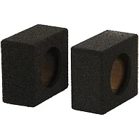 Qpower Empty 6.5&quot; Speaker Enclosure Pair Qbomb (Spray On Black B