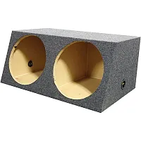 Qpower Heavy Duty Angled Extra Deeo Dual 15&quot; Woofer Enclosure