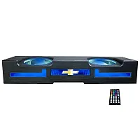 Qpower Qluxe Dual 10??? Vented With Rgb Led Illumination Chevy 2014-2018 Crew Ca