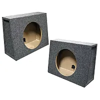  Tw12  Empty Split Woofer Box Angle 12&quot;; Mounts Behind Seat