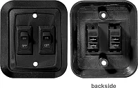 RV DESIGNER S656 Wallplateswitch Black Double 3