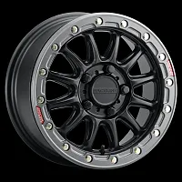 RACELINE 4BG5701225 Alpha Black W/Gunmetal Ring 15X7 5X