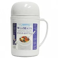 Brentwood 0.5L Wide Mouth Glass Vacuum / Foam Insulated Food Thermos