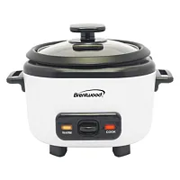 Brentwood 6-Cups Cooked Rice Cooker in White