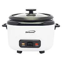 Brentwood 10-Cups Cooked Rice Cooker in White with Steam Tray