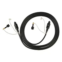 Rca Dv10Rv Digital Optical Cable With Two 3.5-Mm Adapters, 6 Ft., Black