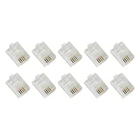 Rca Tp304Rv Modular Phone Line Plugs, Clear, 10 Count