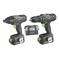 Genesis Gl20Didkb2 20-Volt Cordless Li-Ion 2-Speed Drill Driver/Impact Driver Co