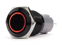RACESPORT LT B19MMLEDR 19Mm Black 2-Position On/Off Switc