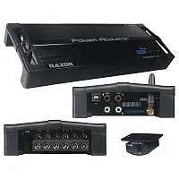 Power Acoustik Compact 5 Channel Amplifier With Built-In Dsp 1200W Rms/2500W Max